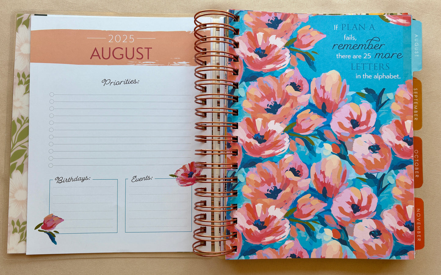 2026 Thankful Grateful Blessed 18-Month Planner with Elastic Closure