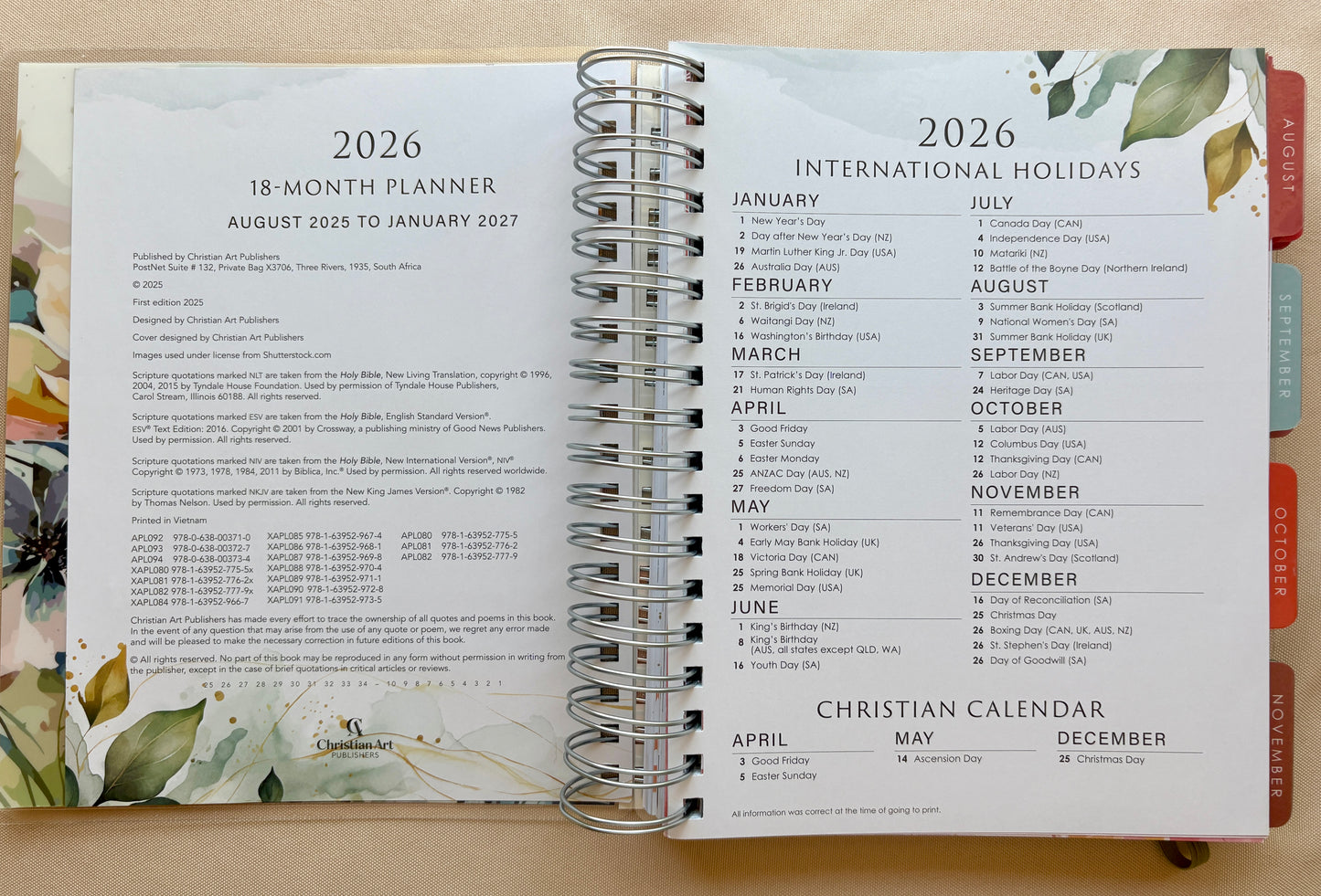 2026 The Plans 18-Month Planner with Elastic Closure - Jeremiah 29:11
