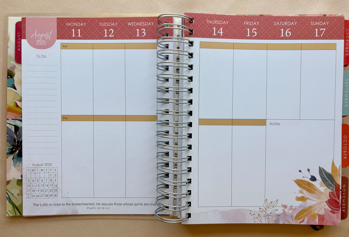 2026 The Plans 18-Month Planner with Elastic Closure - Jeremiah 29:11