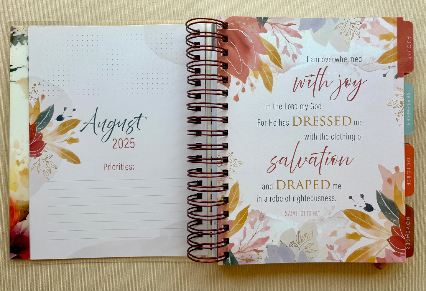 2026 All Things 18-Month Planner with Elastic Closure - Phil 4:13
