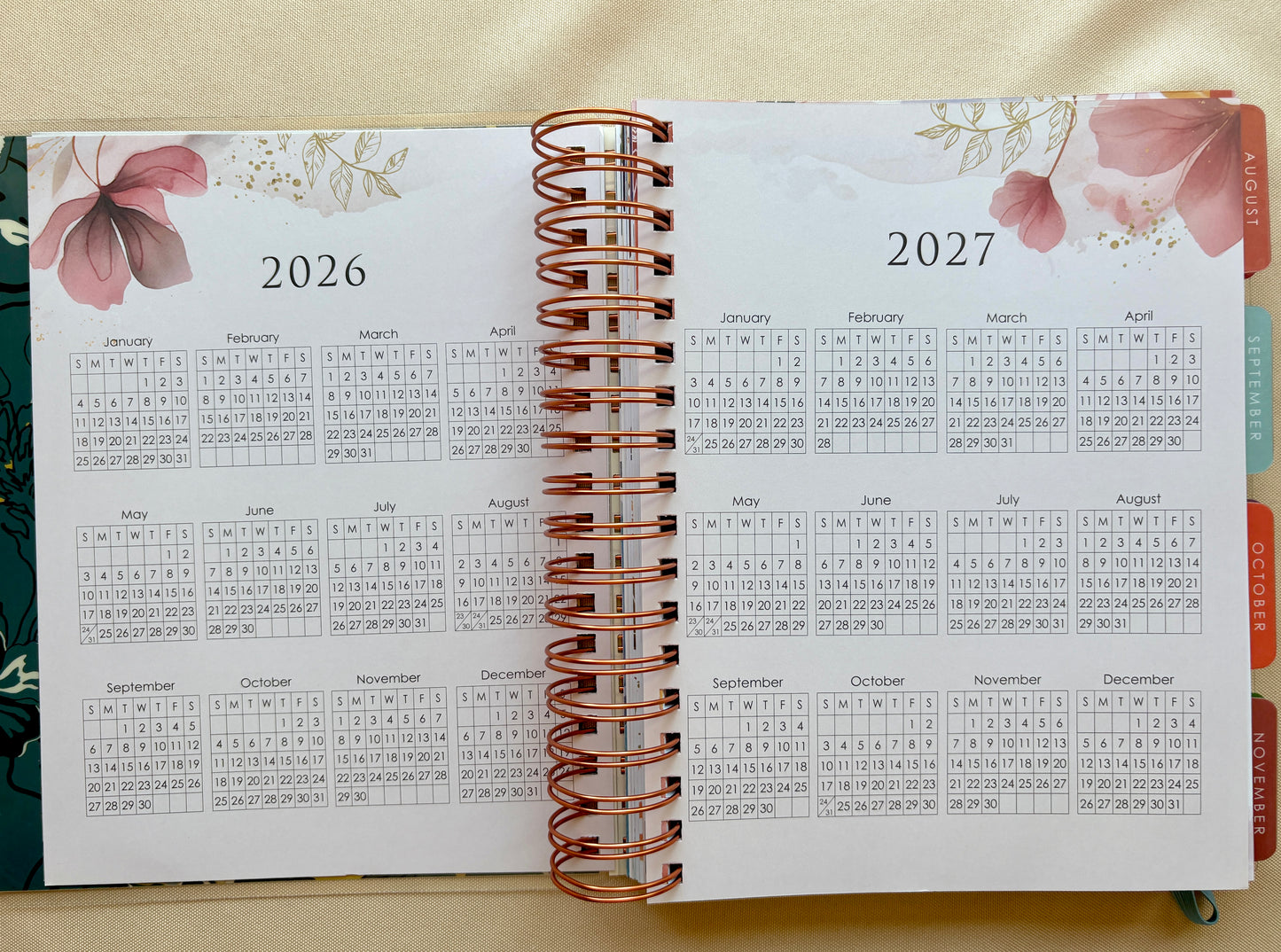 2026 Be Still 18-Month Planner with Elastic Enclosure - Psalm 46:10