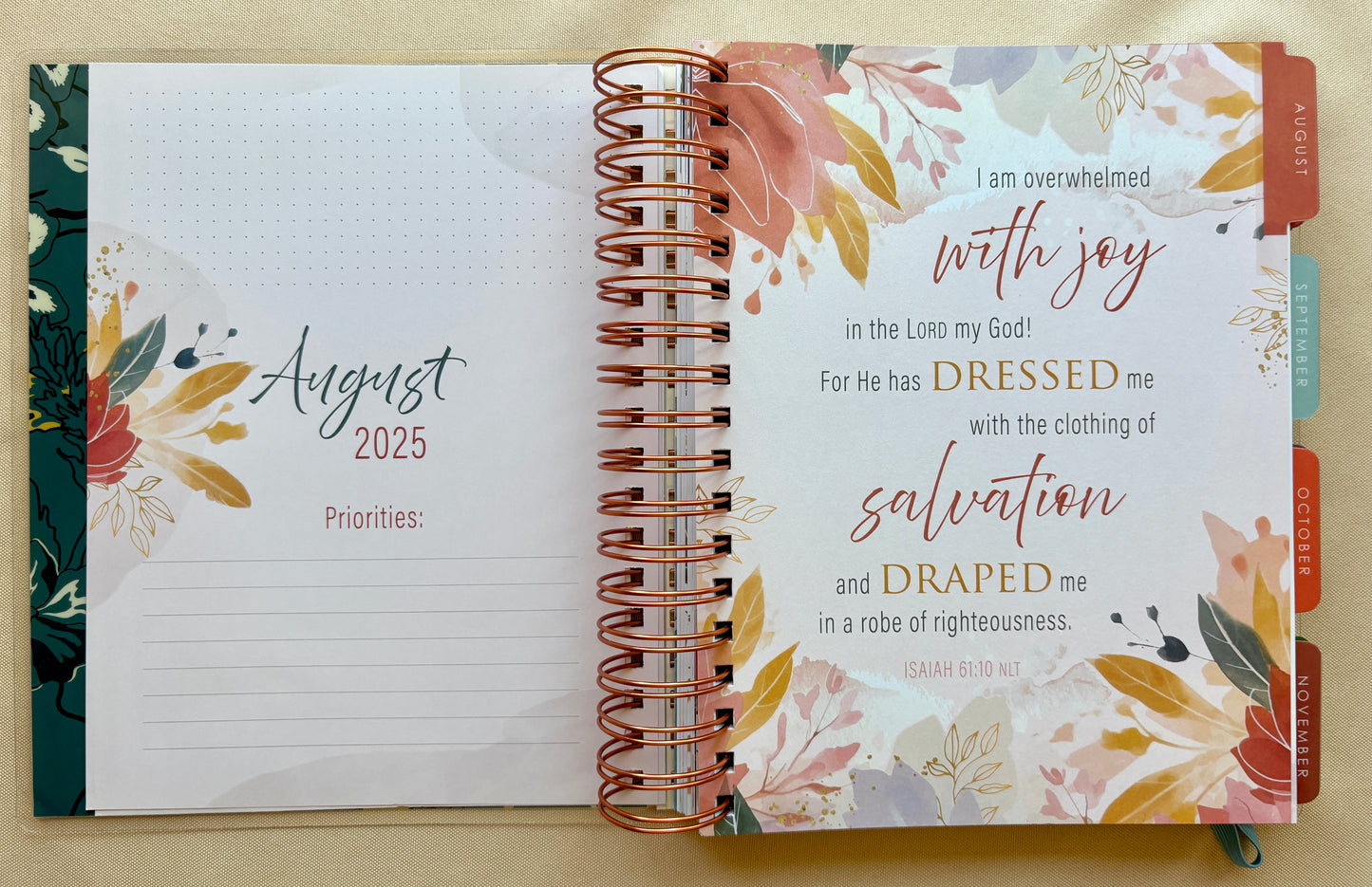 2026 Be Still 18-Month Planner with Elastic Enclosure - Psalm 46:10