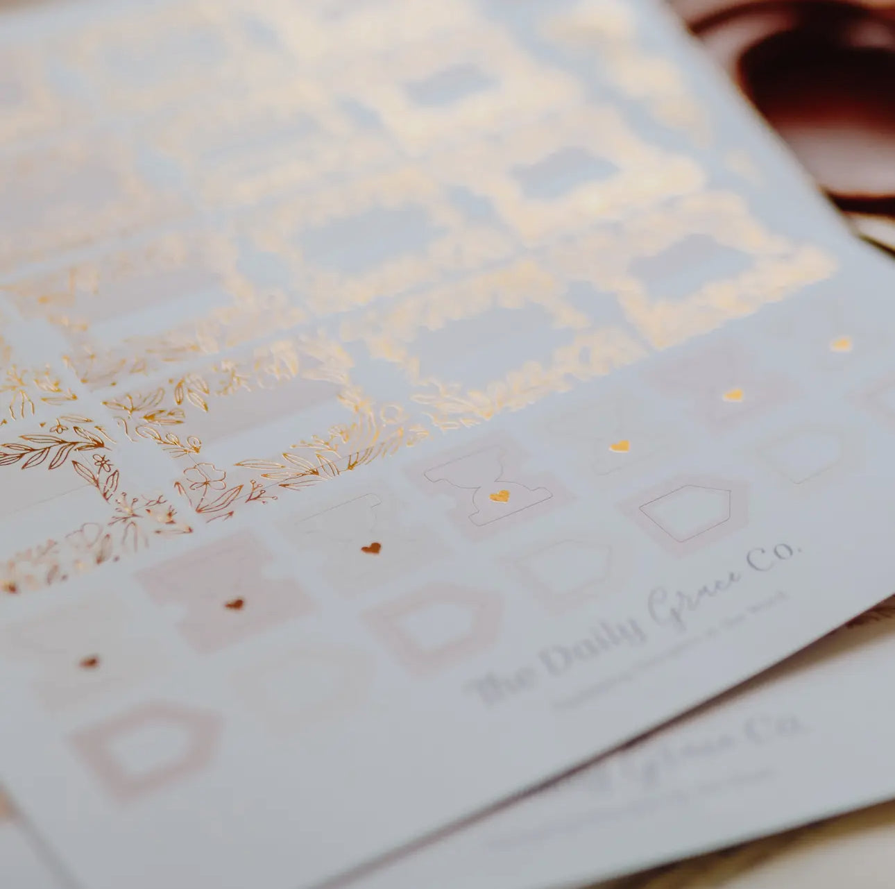 Gold Foil Bible Tabs - Dusty Pink