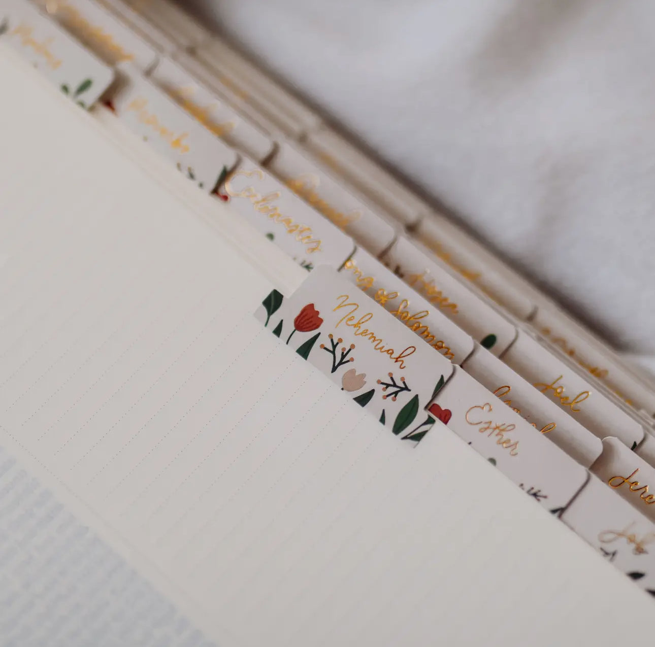 Rust Floral Bible Tabs