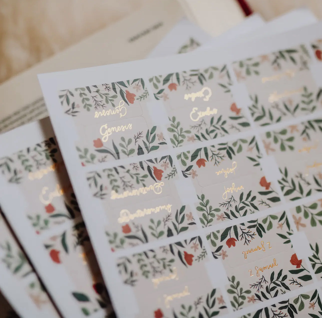 Rust Floral Bible Tabs