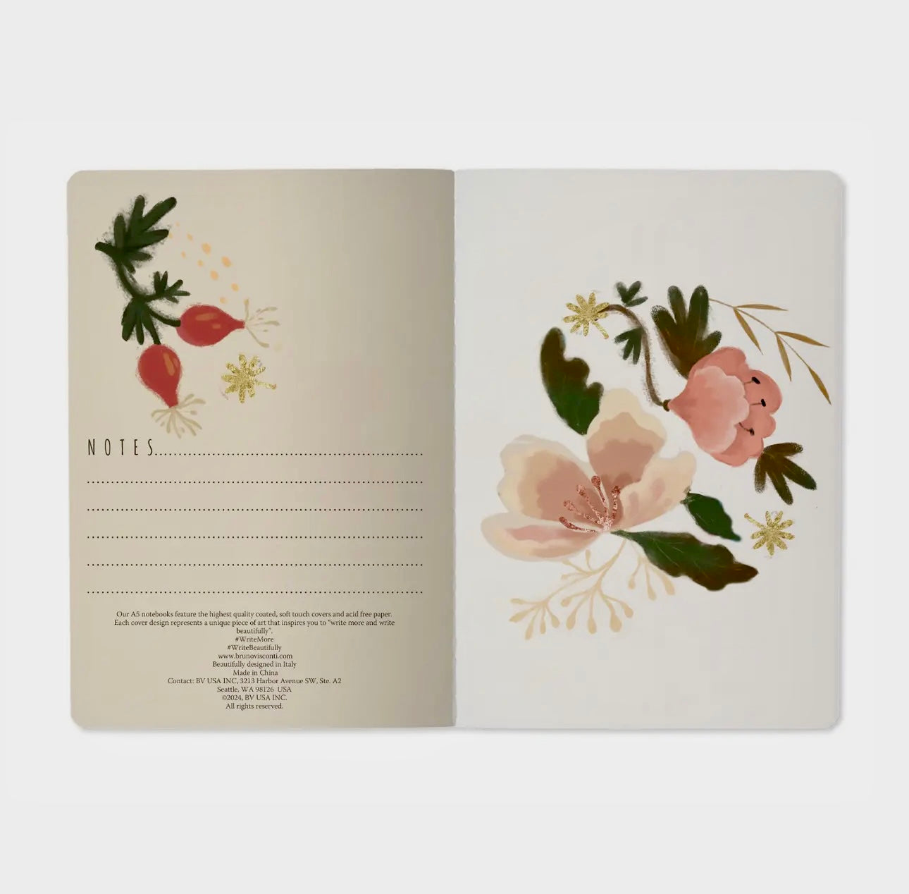 A5 Notebook - Bloom Flowers
