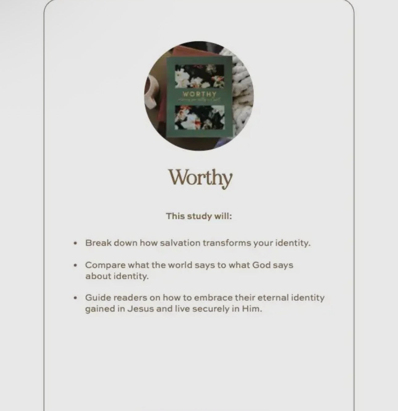 Worthy | Embracing Your Identity in Christ