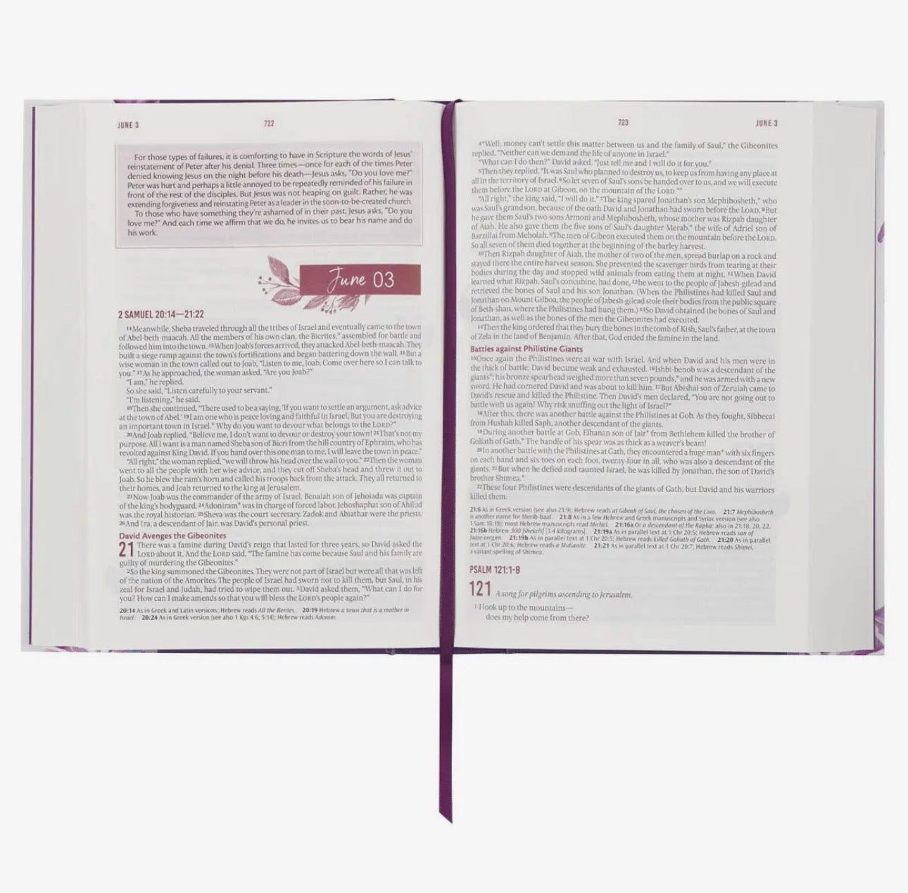Devotional Bible Nlt For Women Hardcover, Purple