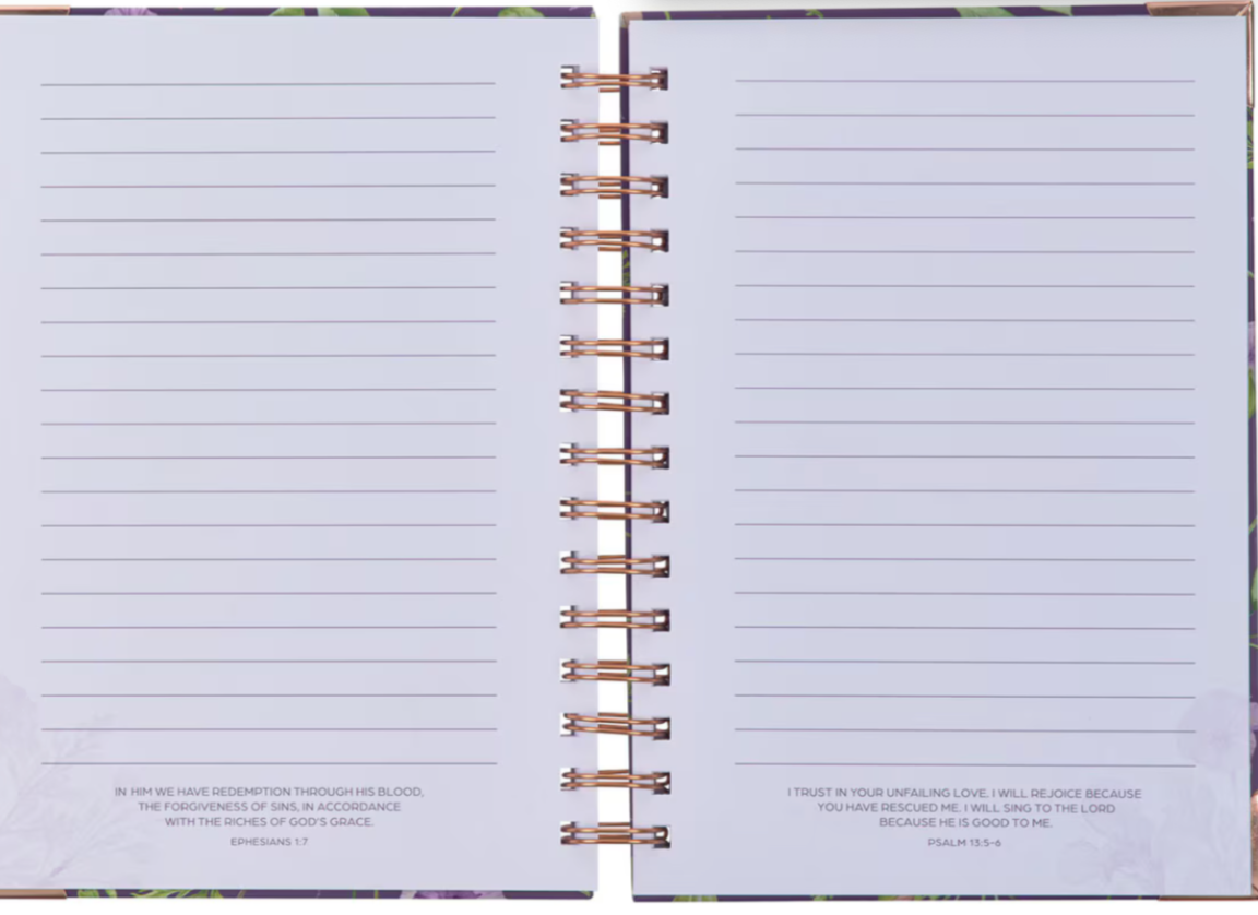 New Mercies Every Morning – Purple Floral Notebook | Lam. 3:22-23