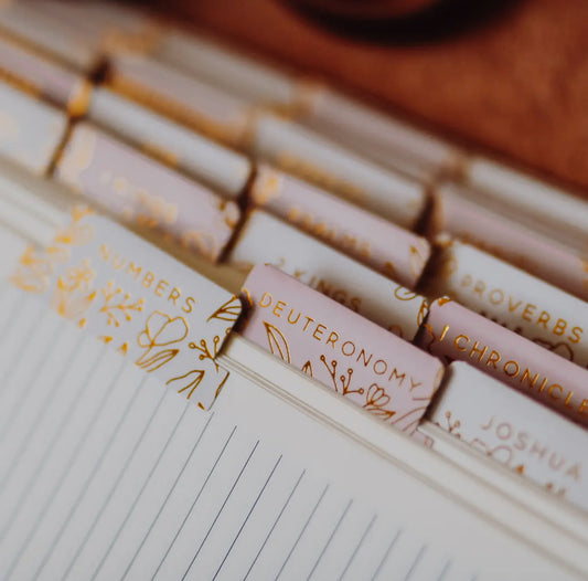 Gold Foil Bible Tabs - Dusty Pink