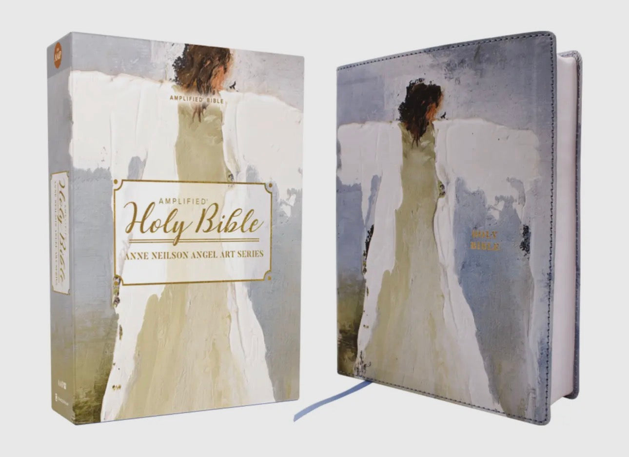 Amplified Bible, Anne Neilson Angel Art Leathersoft, Blue