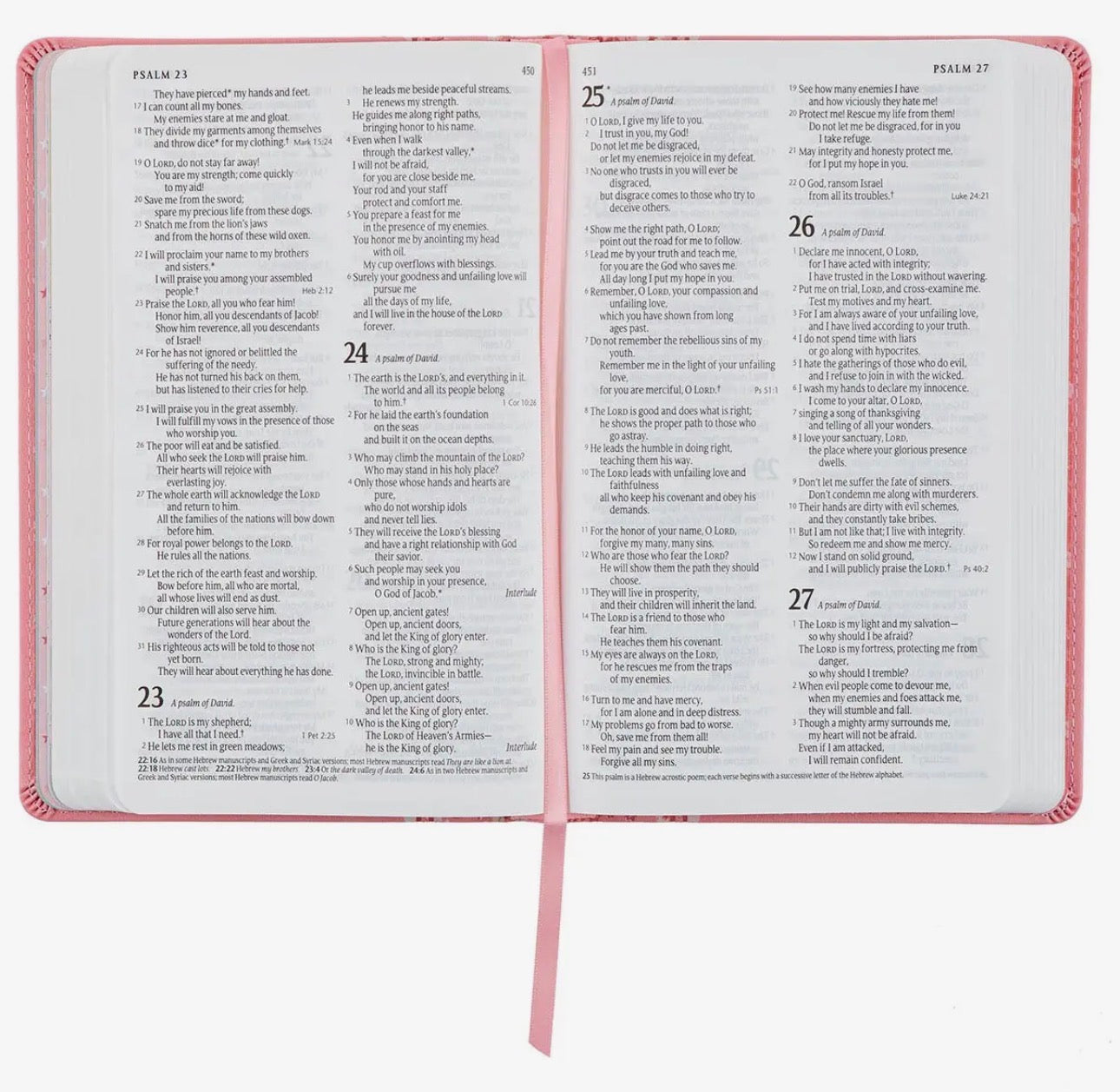 Pink Faux Leather NLT Baby Keepsake Bible for Girls
