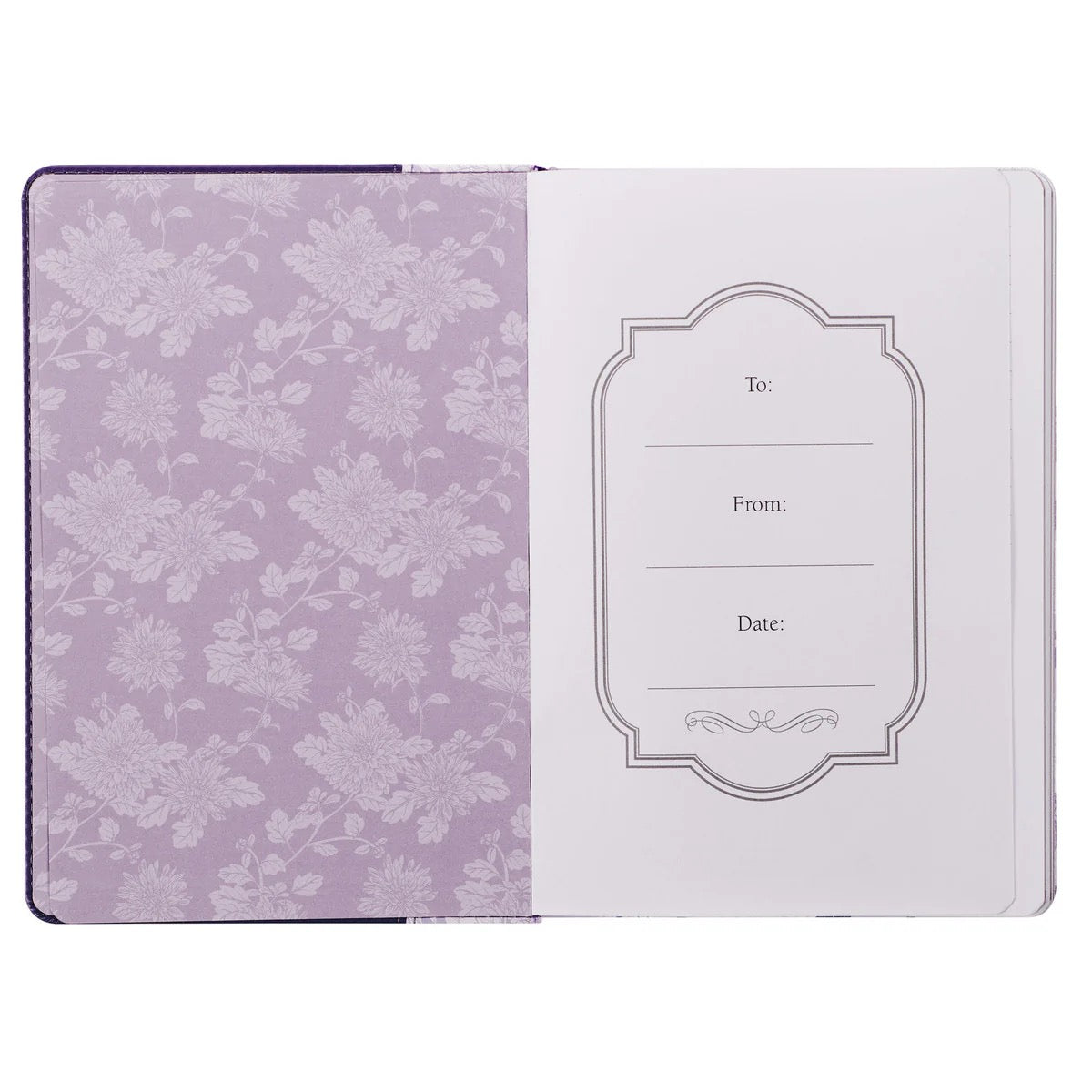 I Know the Plans Purple Floral Classic Journal with Elastic Closure and Pen Holder - Jeremiah 29:11