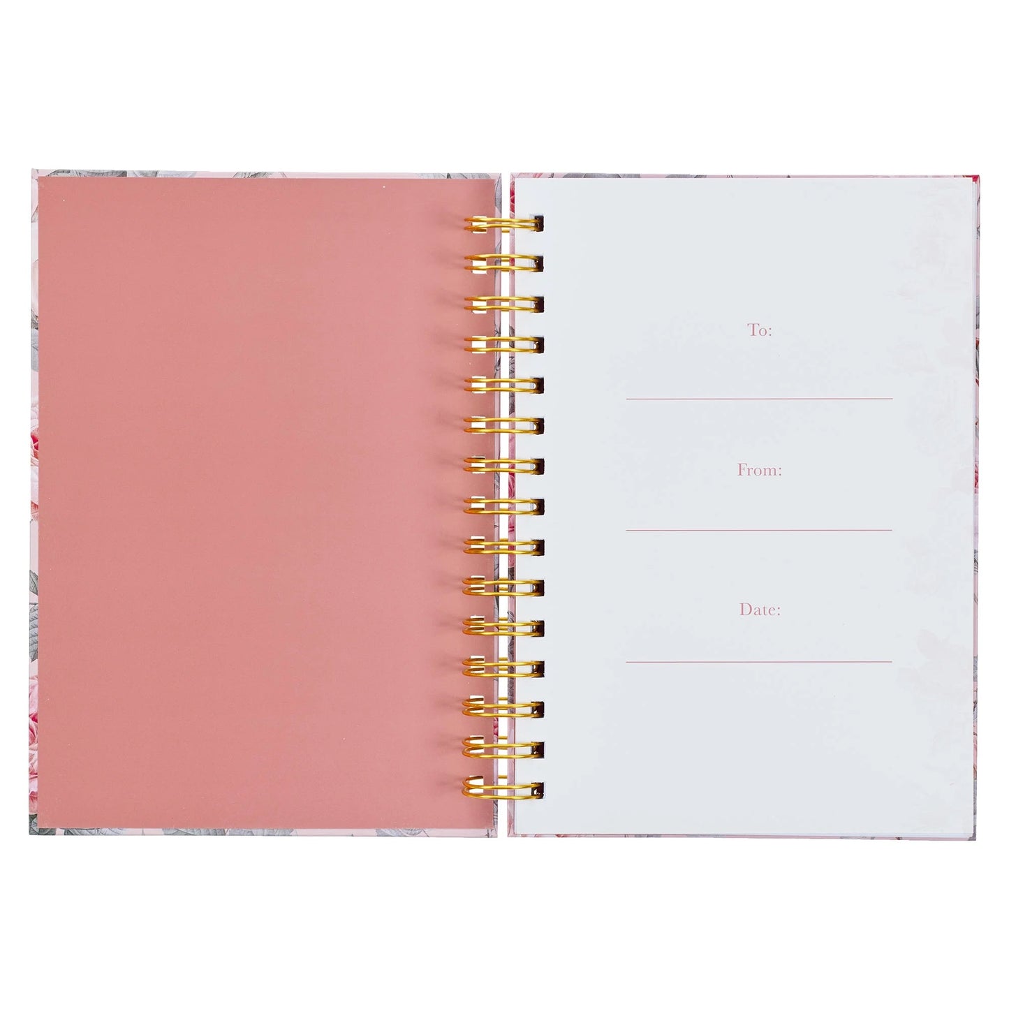 More Precious than Rubies Pink Floral Large Spiral Journal - Proverbs 31:10
