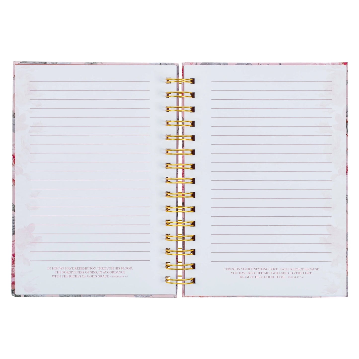 More Precious than Rubies Pink Floral Large Spiral Journal - Proverbs 31:10