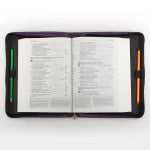 New Creation Purple Butterflies Faux Leather Fashion Bible Cover - 2 Corinthians 5:17
