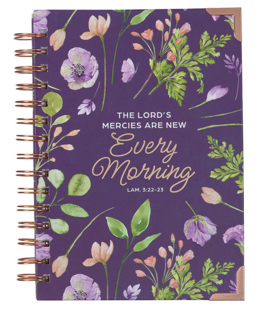 New Mercies Every Morning – Purple Floral Notebook | Lam. 3:22-23